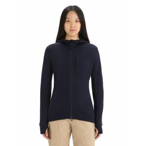 ICEBREAKER Wmns Quantum III LS Zip Hoodie, Midnight Navy velikost: L