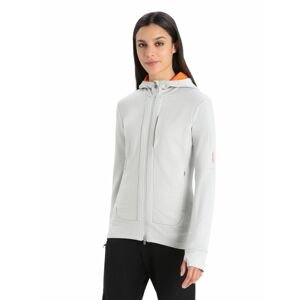 Dámská mikina s kapucí, zip ICEBREAKER Wmns Quantum III LS Zip Hoodie, Ether/Flash velikost: L