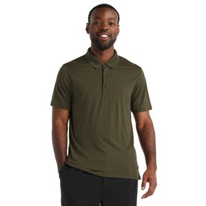 pánské polo triko ICEBREAKER Mens Tech Lite II SS Polo, Loden velikost: S