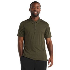 pánské polo triko ICEBREAKER Mens Tech Lite II SS Polo, Loden velikost: XL