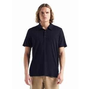 Pánské merino polo triko ICEBREAKER Mens Tech Lite II SS Polo, Midnight Navy velikost: S