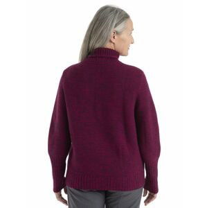 Dámský merino svetr ICEBREAKER Wmns Seevista Funnel Neck Sweater, Nightshade/Electron Pink velikost: XL