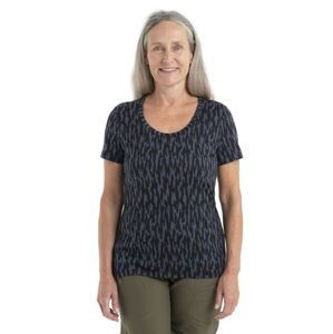 ICEBREAKER Wmns Merino 150 Tech Lite II SS Scp T GlaciCam, Graphite/Black/Aop velikost: XS