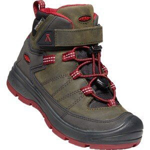 Keen REDWOOD MID WP K steel grey/red dahlia Velikost: 25/26 dětské boty