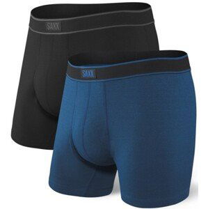 Saxx DAYTRIPPER BB FLY 2PK black/city blue heather Velikost: S boxerky