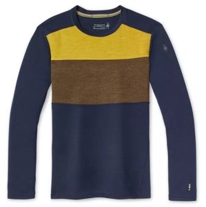 Smartwool M MERINO 250 BL COLORBLOCK CREW BOXED deep navy-military olive heather Velikost: M pánské triko