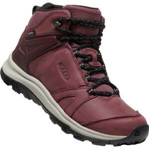 Keen TERRADORA II LEATHER MID WP W wine/black Velikost: 38,5 dámské boty