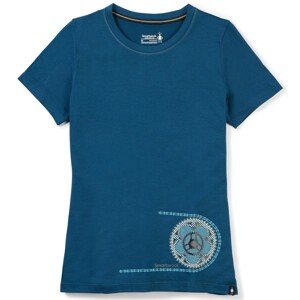 Smartwool W MERINO SPORT 150 CRANKSET SS GRAPHIC TEE twilight blue Velikost: L