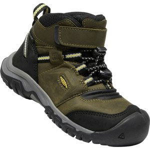 Keen RIDGE FLEX MID WP CHILDREN dark olive/dusky citron Velikost: 27/28 boty