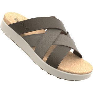 Keen ELLE MIXED SLIDE WOMEN brindle/birch Velikost: 38,5 pantofle