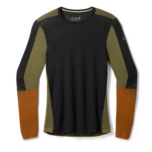 Smartwool INTRAKNIT THERMAL MERINO BL COLORBLOCK CREW black-winter moss Velikost: M spodní prádlo