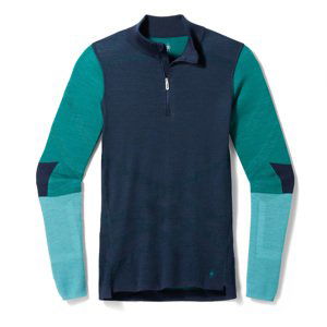 Smartwool W INTRKNT THRMLRN BL COLORBL 1/4 ZIP deep navy Velikost: M spodní prádlo