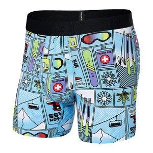 Saxx DROPTEMP COOLING COTTON BOXER BRIEF FLY season pass-light blue Velikost: L boxerky