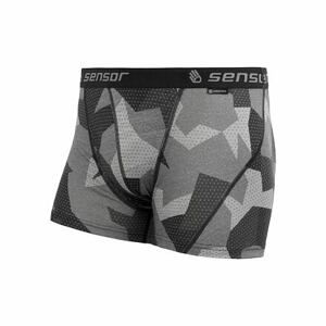 SENSOR MERINO IMPRESS pánské trenky černá camo Velikost: XXL