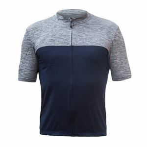 SENSOR CYKLO MOTION pánský dres kr.rukáv celozip deep blue/šedá Velikost: L