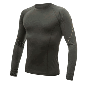 SENSOR MERINO AIR pánské triko dl.rukáv olive green Velikost: S pánské triko