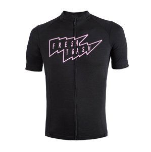 Fresh Trash Men´s Lite Merino Jersey true black Velikost: L pánský cyklistický dres