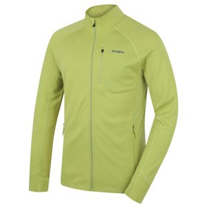 Husky Pánská mikina z merino vlny Alou M bright green Velikost: XXXL pánská mikina