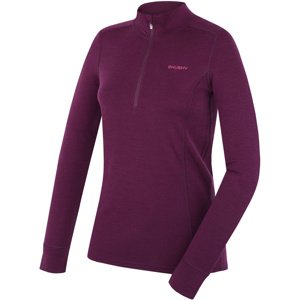 Husky Dámská merino mikina Aron Zip L deep magenta Velikost: S dámská mikina