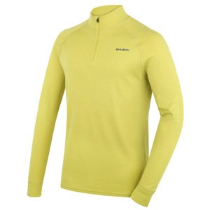 Husky Pánská merino mikina Aron Zip M lime green Velikost: XL pánská mikina