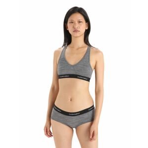 Dámská podprsenka ICEBREAKER Wmns Sprite Racerback Bra, Gritstone Heather velikost: S