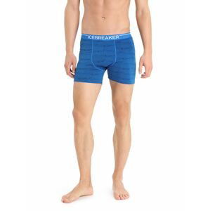 Pánské boxerky ICEBREAKER Mens Anatomica Boxers, Lazurite/Midnight Navy/Aop velikost: M