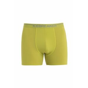 Pánské merino boxerky ICEBREAKER Mens Anatomica Boxers, Bio Lime velikost: M