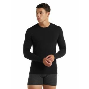 Pánské triko ICEBREAKER Mens Anatomica LS Crewe, Black velikost: L