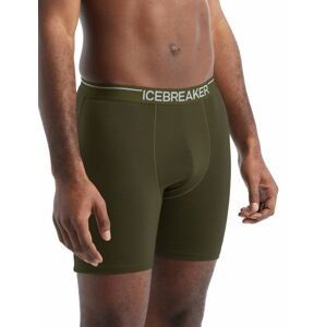 Pánské merino boxerky ICEBREAKER Mens Anatomica Long Boxers, Loden velikost: L