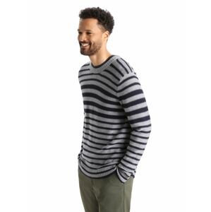 Pánský svetr ICEBREAKER Mens Waypoint Crewe Sweater, Midnight Navy/Gritstone Heather/S velikost: L