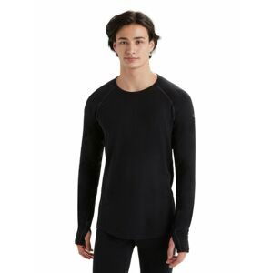 Pánské triko ICEBREAKER Mens 200 Zone LS Crewe, Jet Heather/Black velikost: M