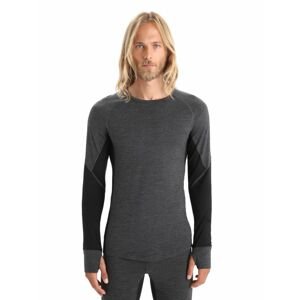 pánské merino triko dlouhý rukáv ICEBREAKER Mens 260 Zone LS Crewe, Jet Hthr/Black velikost: XL