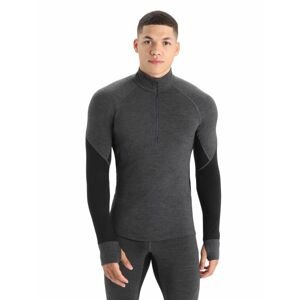 Pánské triko ICEBREAKER Mens 260 Zone LS Half Zip, Jet Heather/Black velikost: L