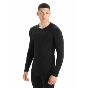 Pánské triko ICEBREAKER Mens 200 Oasis LS Crewe, Black velikost: XXXL