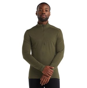 Pánské triko dlouhý rukáv  ICEBREAKER Mens 200 Oasis LS Half Zip, Loden velikost: L