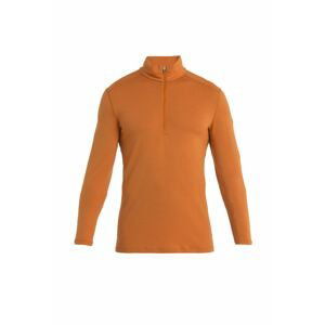 Pánské merino triko dlouhý rukáv, 1/2 zip ICEBREAKER Mens 260 Tech LS Half Zip, Earth velikost: XL