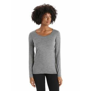 Dámské triko ICEBREAKER Wmns 200 Oasis LS Scoop, Gritstone Heather velikost: M