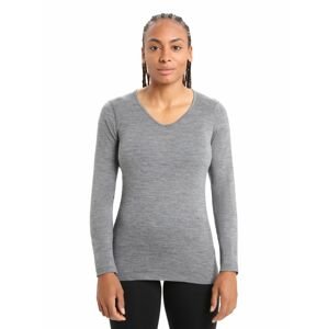 Dámské triko ICEBREAKER Wmns 200 Oasis LS V, Gritstone Heather velikost: XS