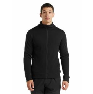 Pánská mikina ICEBREAKER Mens Elemental LS Zip Hood, Black velikost: S 104490