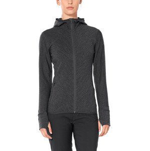 Dámská mikina ICEBREAKER Wmns Descender LS Zip Hood, Jet Heather velikost: S