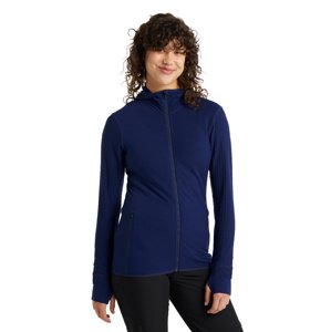 dámská mikina s kapucí, zip ICEBREAKER Wmns Descender LS Zip Hood, Royal Navy velikost: XS