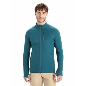 ICEBREAKER Mens Descender LS Zip, Green Glory velikost: S