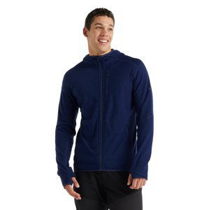 pánská merino mikina ICEBREAKER Mens Descender LS Zip Hood, Royal Navy velikost: S