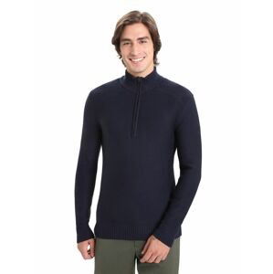 Pánský svetr ICEBREAKER Mens Waypoint LS Half Zip, Midnight Navy velikost: S