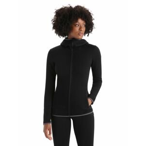 Dámské mikina ICEBREAKER Wmns Elemental LS Zip Hood, Black velikost: S