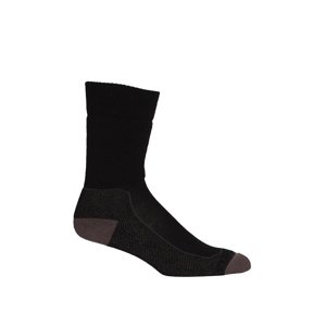 Pánské merino ponožky ICEBREAKER Mens Hike+ Medium Crew, Black/Mink/Monsoon velikost: 42-44 (M)