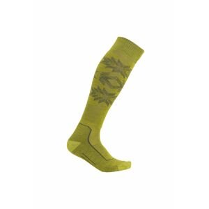 ICEBREAKER Mens Ski+ Light OTC Ski Heritage, Bio Lime/Loden velikost: M