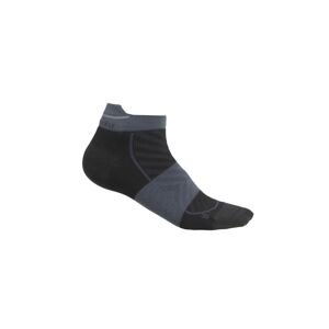 Dámské merino ponožky ICEBREAKER Wmns Merino Run+ Ultralight Micro, Black/Graphite velikost: 41-43 (L)