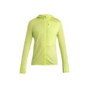 Pánská merino mikina s kapucí, zip ICEBREAKER Mens Merino 200 Realfleece™ Descender LS Zip Hoodie, Hyper velikost: S