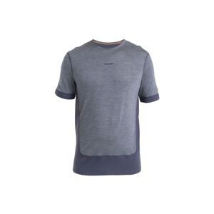 Pánské merino triko krátký rukáv ICEBREAKER Mens Merino 125 ZoneKnit™ Energy Wind SS Tee, Graphite/Graphite Heather/Cb velikost: XXL